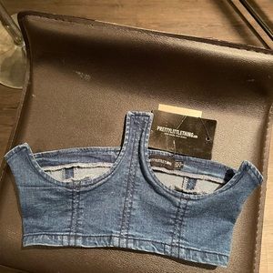 PLT Underwired Bustier Denim